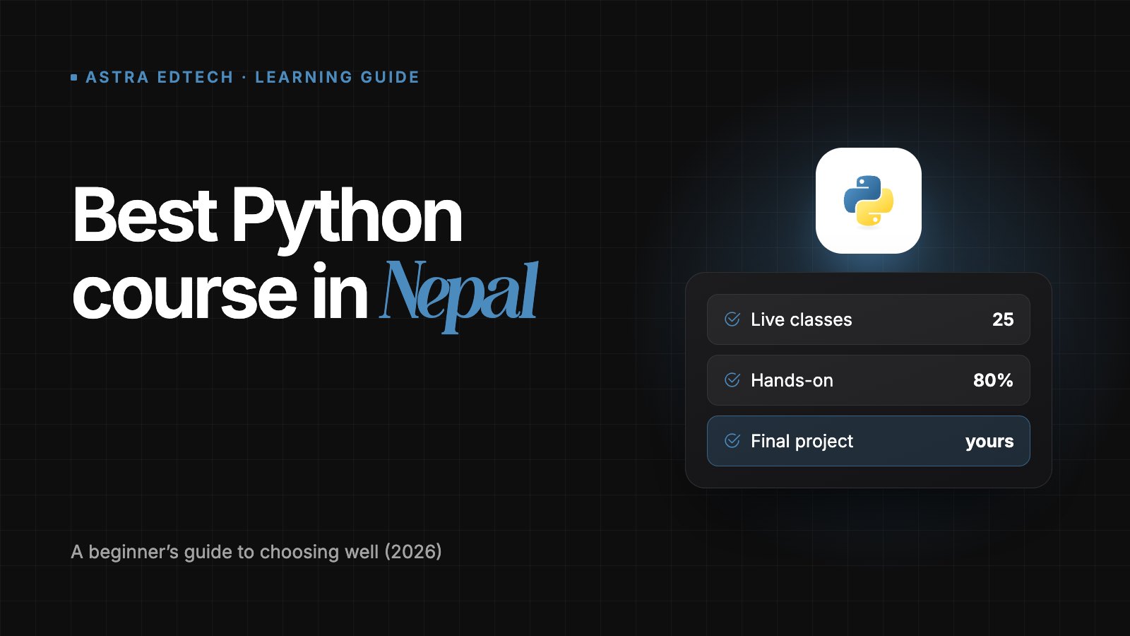 Best Python course in Nepal for beginners — 2026 guide