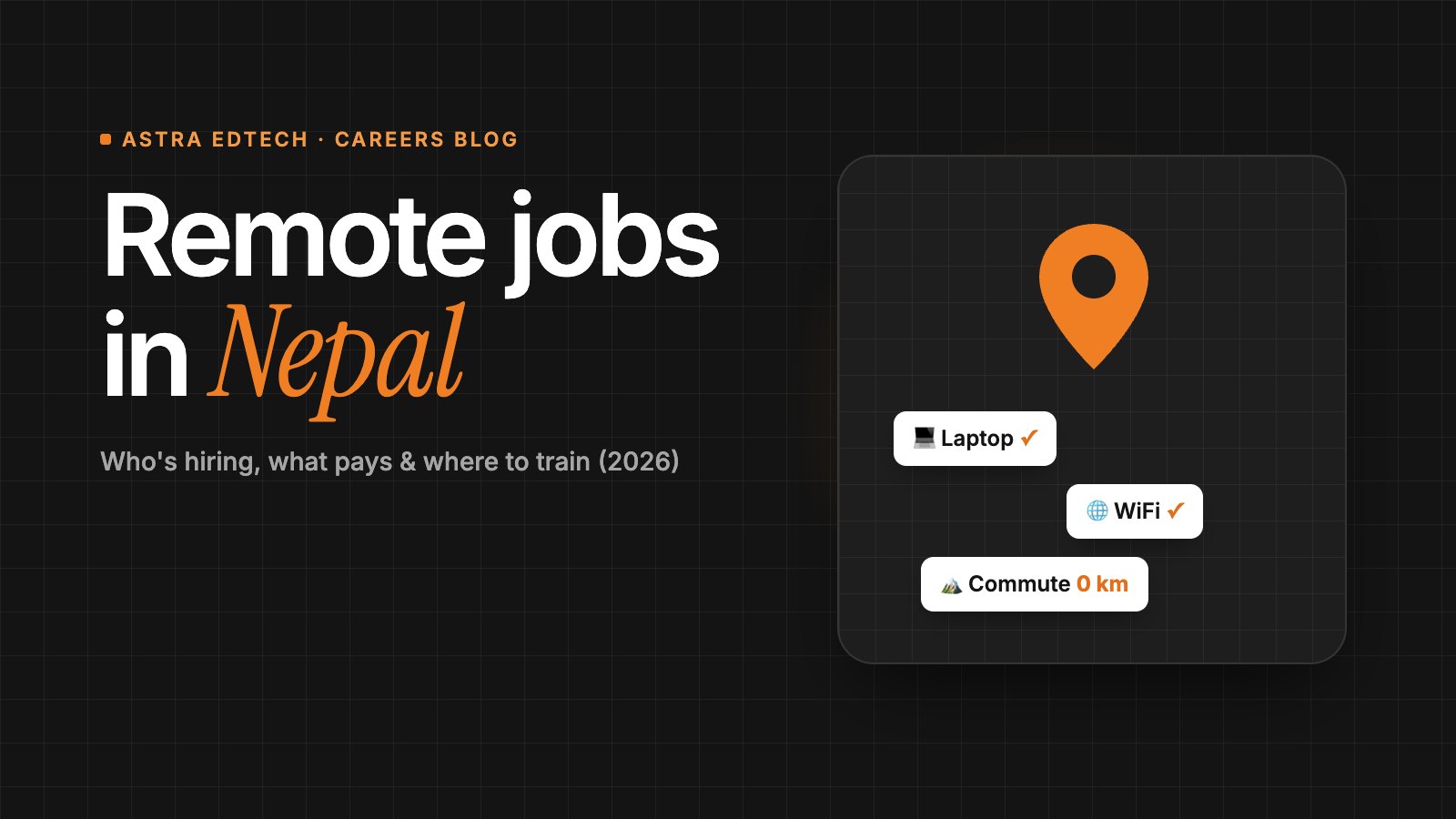 Remote jobs in Nepal — laptop, WiFi and zero commute